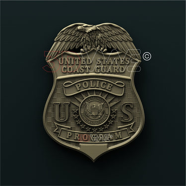 US COAST GUARD BADGE 3D STL 3DWave